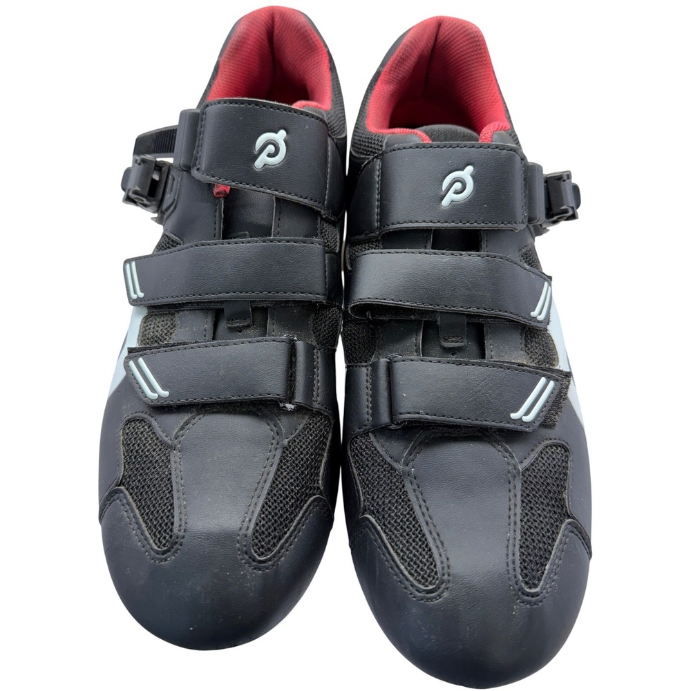 Peloton Men's Indoor Cycling Shoes Black Red Size EU 47 US 13 Look Delta Cleats